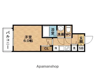 エスリード ザ・グラン天六【6階】の間取り