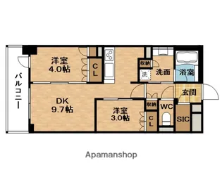 ファインレジデンス福島海老江【11階】の間取り