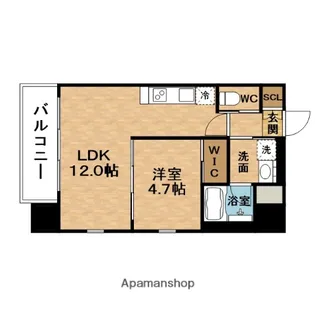 プレジオ天神橋ASIAN【3階】の間取り