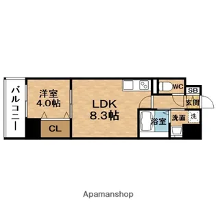 ACT DOORS 天六【8階】の間取り