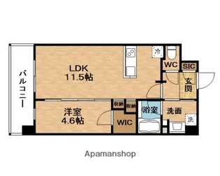 CASA REGULUS FUKUSHIMA NODA【6階】の間取り