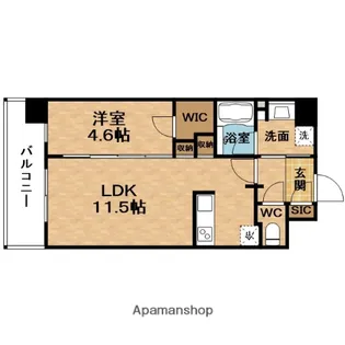 1LDKの間取り画像