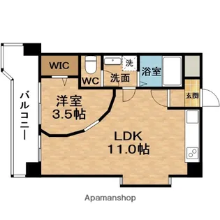 マルビシマンション西天満【5階】の間取り