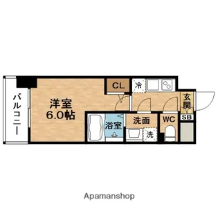 エスリードレジデンス梅田グランゲート【7階】の間取り