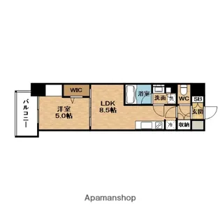 アーバネックス梅田中崎町Ⅱ【10階】の間取り