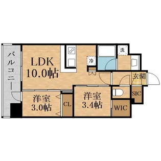 コンフォリア・リヴ京橋【0204号室】の間取り