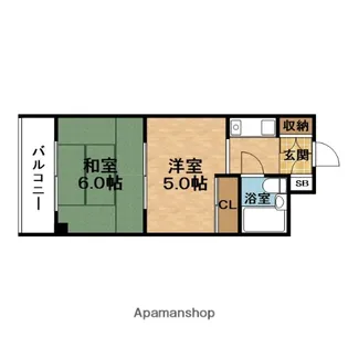 メゾンエイコー浮田【7階】の間取り