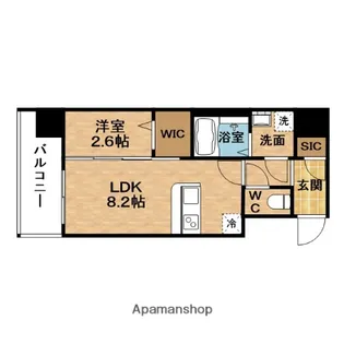 COMFORIA LIV南森町Ⅱ(コンフォリア・リヴ)【8階】の間取り