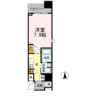 カスタリア堺筋本町【0405号室】の間取り