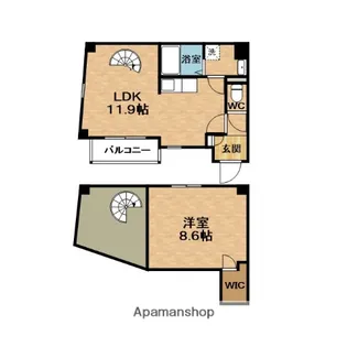 ES−GRANDE MINAMIMORIMACHI【7階】の間取り