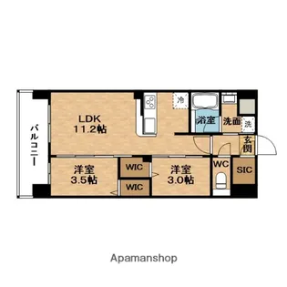 アーバネックス中崎町Ⅱ【6階】の間取り