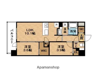 URBANEX(アーバネックス)大阪天満宮Ⅱ【8階】の間取り