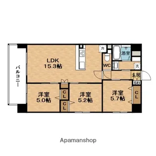 ALIVIS野田阪神【6階】の間取り