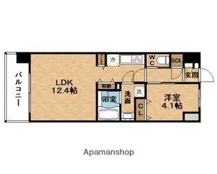 スプランディッド梅田グランノース【3階】の間取り