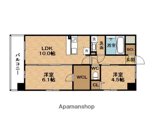 スプランディッド梅田グランノース【3階】の間取り