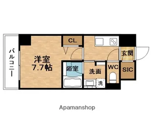 ロイヤルパークヒルズうめきた【7階】の間取り