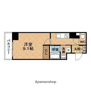 ロイヤルパークヒルズうめきた【1階】の間取り