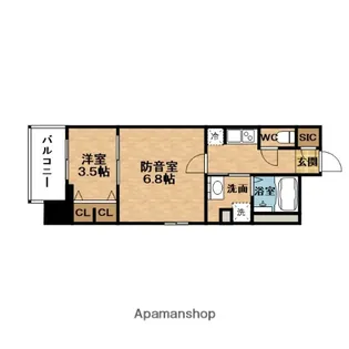 S−RESIDENCE天満橋AR(アール)【14階】の間取り
