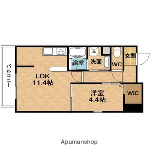 ロイジェント玉川【9階】の間取り