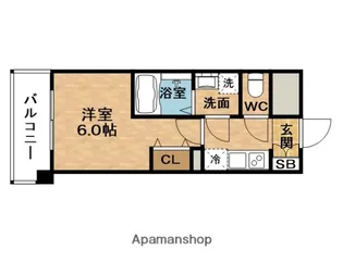 ワールドアイ大阪WESTGATE【4階】の間取り