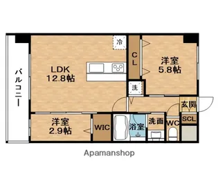 スプランディッドライズ新大阪ノース【10階】の間取り