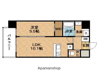 プレジオ西中島ASIAN【3階】の間取り