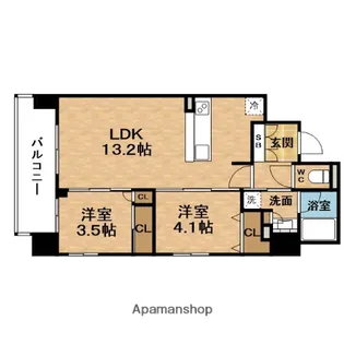 プレサンスレイズ新梅田【5階】の間取り