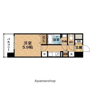 ジオエント福島野田レジデンス【11階】の間取り