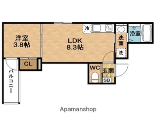ヴェルメゾン新大阪【1階】の間取り
