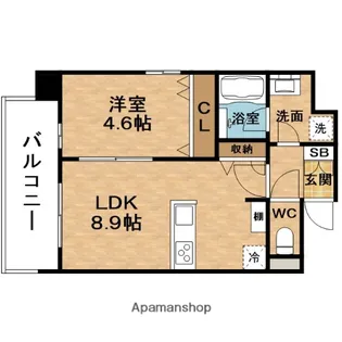 LEFOND PROGRES南森町【8階】の間取り