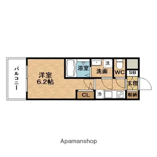 1Kの間取り画像