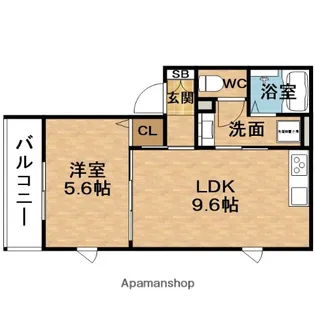 JINパレス井高野【1階】の間取り