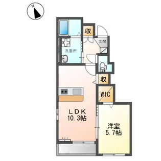(仮称)豊中市豊南町南 賃貸アパート工事【1階】の間取り