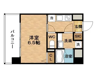 ジオエント梅田北リバーフロント【9階】の間取り