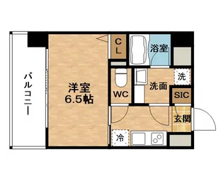 ジオエント梅田北リバーフロント【9階】の間取り