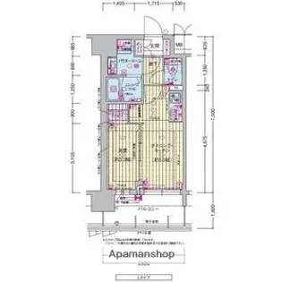 プレサンス東淀川駅前プローシェ【9階】の間取り