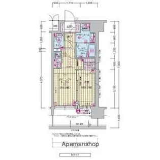 プレサンス東淀川駅前プローシェ【14階】の間取り