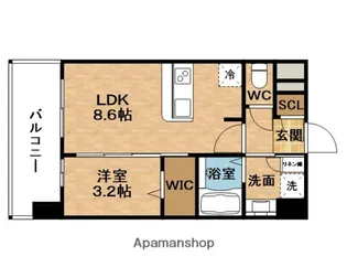プレサンス東淀川駅前プロ—シェ【9階】の間取り