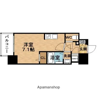 FIRSTFIORE大阪ウエストウェルビング【4階】の間取り