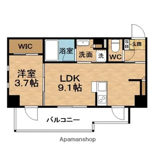 ソルティア天神橋一丁目【11階】の間取り