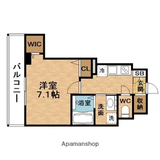 エスコート中津【6階】の間取り