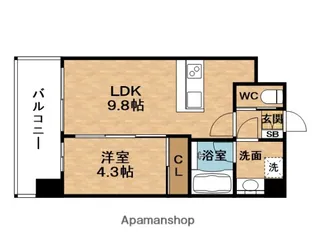 プレジオ塚本ASIAN【2階】の間取り