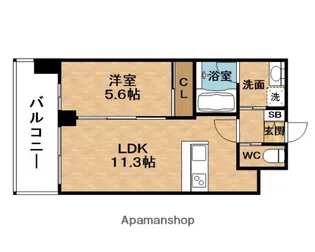 プレジオ塚本ASIAN【2階】の間取り