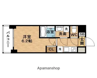 エスリードレジデンス ザ・グラン大阪福島クラス【2階】の間取り