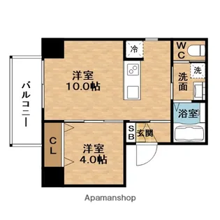 フォーゼ舟橋【4階】の間取り