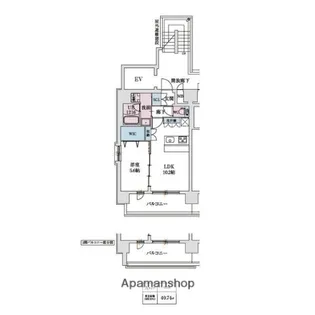 SPLENDIDE梅田WEST(スプランディッド)【5階】の間取り