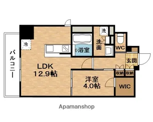 アイセトル北梅田【7階】の間取り
