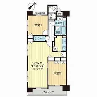 レジネッタ江戸堀【4階】の間取り
