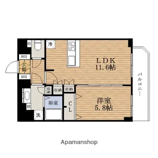 大阪府大阪市浪速区敷津西1丁目【マンション】の間取り