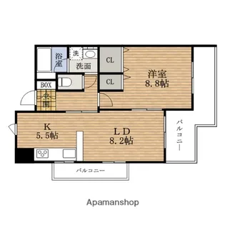 大阪府大阪市西区九条南2丁目【マンション】の間取り